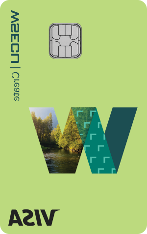 Front view of the WSECU Create credit card